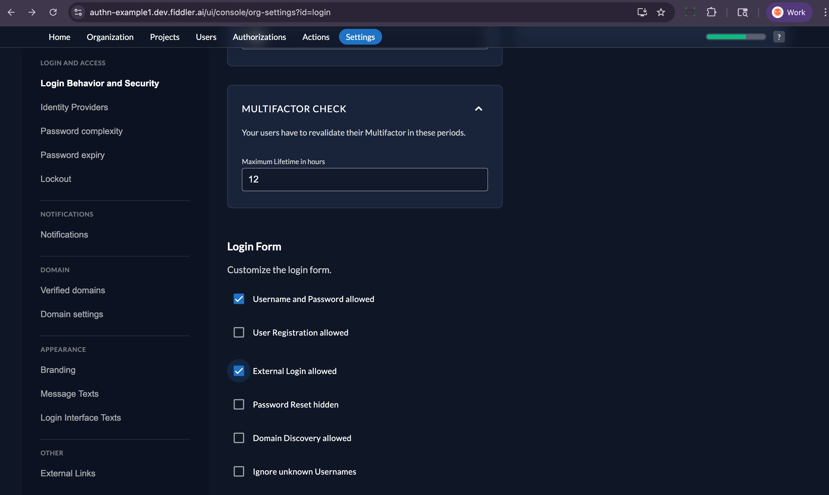 Fiddler AuthN console additional SAML IdP configuration